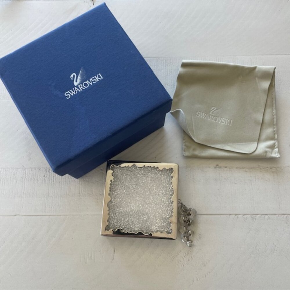 SWAROVSKI CRYSTALLINE DOUBLE SIDE PICTURE FRAME WITH BOX PREOWNED